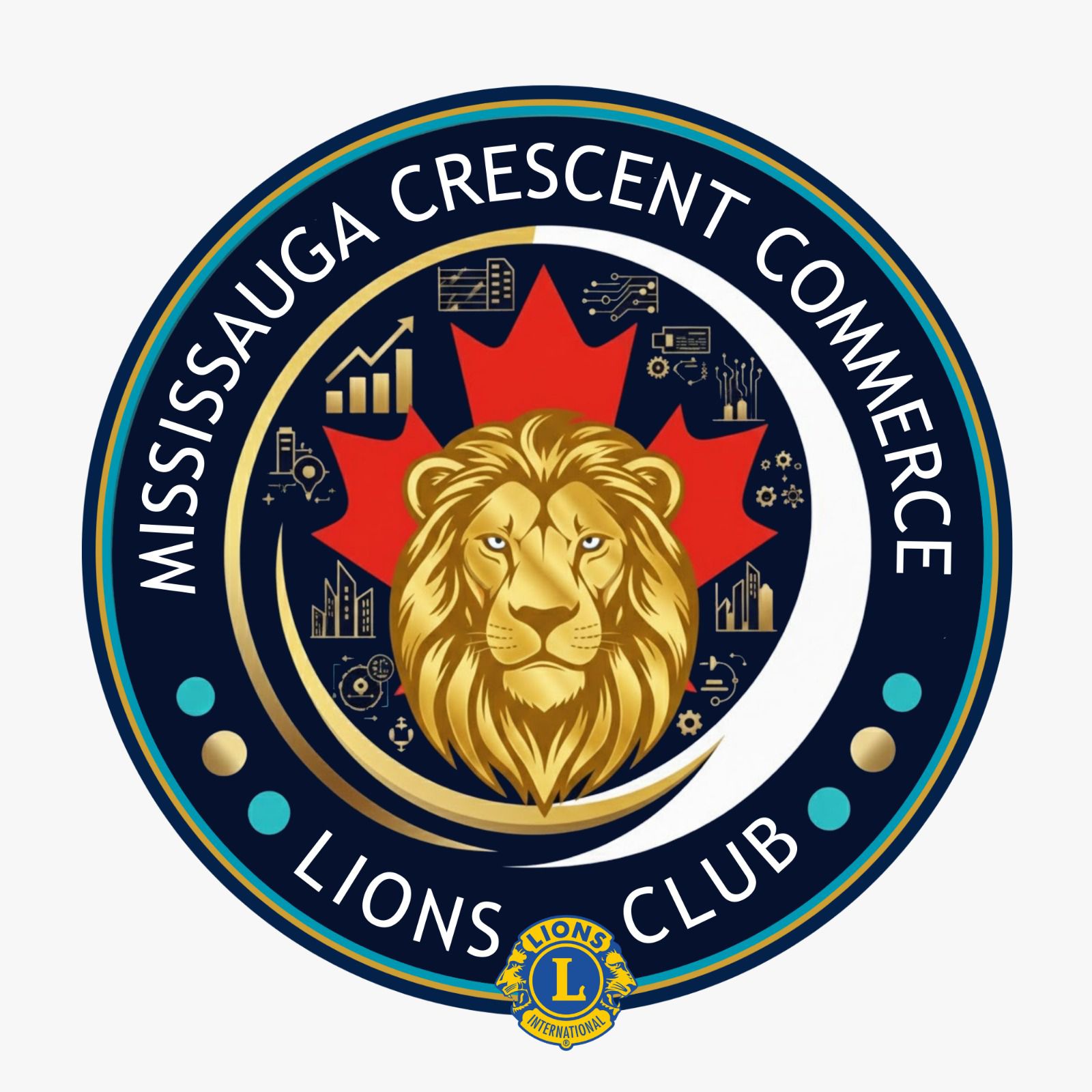 Mississauga Crescent Commerce Lions Club Logo